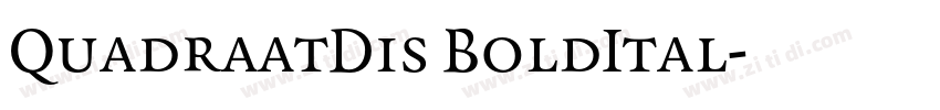 QuadraatDis BoldItal字体转换